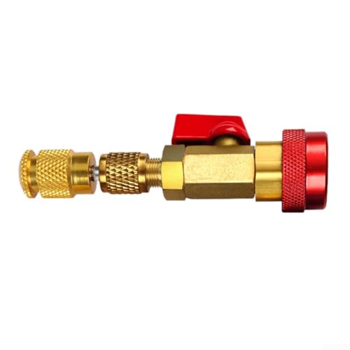 Honseadek R134A Klimaanlagen-Ventilkern, Schnellentferner, einstellbarer Hochdruck (rot) und Niederdruck (blau) Ventilkernwerkzeug (rot)