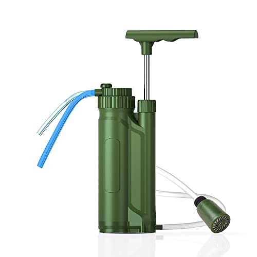 YIWENG Tragbare Umkehrosmose-Wasserfilterpumpe Wasseraufbereitungssystem für den Außenbereich,Überlebensausrüstung für Camping,Wandern,Reisen,Notfallvorsorge,Wasserreinigungssystem