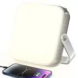 ZOVHYYA Campinglampe Akku Baustrahler 12000mAh 85W Akku Lampe 1000lm Arbeitsbeleuchte 6500K 5 Modi SOS-Notruf und 3 Helligkeitsstufen 2 USB Mobile Energie Wasserdicht Geeignet für Außenbereich