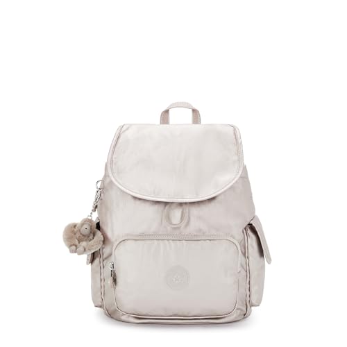 Kipling CITY PACK S Kleiner Rucksack, Metallic Glow (Silber)