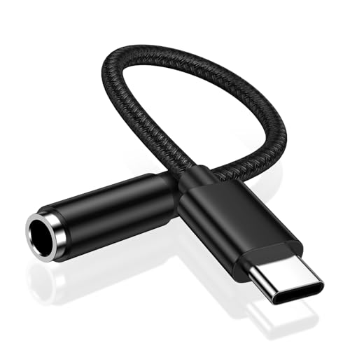 Adapter USB C auf Klinke, USB C auf 3,5mm Kopfhörer Adapter, Typ C Audio Adapter USB C Aux Adapter für Samsung Galaxy S25/S24/S23/S22/S21/S20/A55 5g/A54/A35/A34/A16/A15,iPhone 16/15,Google Pixel 9/8/7