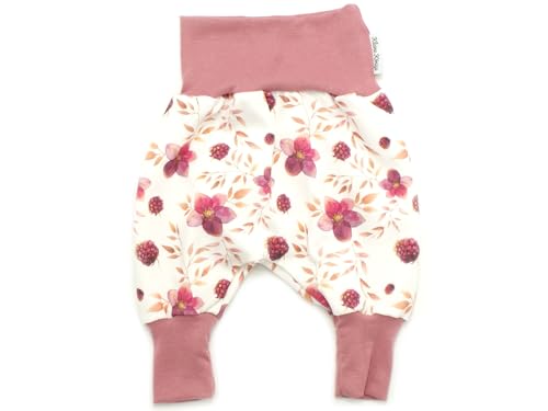 Kleine Könige Pumphose Baby Mädchen Hose · Modell Brombeere Pretty BlackBerry, Beere · Ökotex 100 Zertifiziert · Größe 62/68
