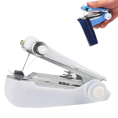 StitchPal Sewing Tool - StitchPal Sewing Tool kit, Handnähmaschine, Tragbare Mini Nähmaschine, Nähmaschine für den Hausgebrauch, zum Nähen von Kleidung, Handnähmaschine Mini für Anfänger (Weiß)