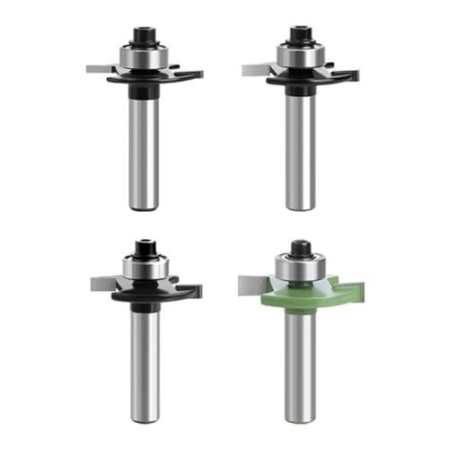 Fräser für Oberfräse Scheibennutfräser Fräer für OberfräSe 8mm Schaft 4 Stück 2 Mm,3 Mm,4 Mm,5 Mm Mit Kugellagern Werkzeuge für Die Holzbearbeitung, BündigfräSer für Den Holzzuschnitt