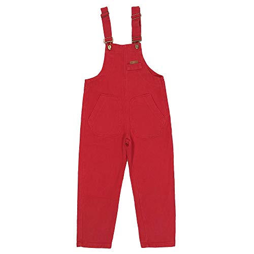 Peacolate 6-16 Jahre Girls Red Embroidered Denim Overalls Denim Overalls & Strampler Big Girls Pants (Rot, 11-12Jahre)