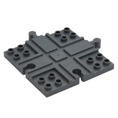 UENXRXE 1 Stück Drehbare 4-Wege-Kreuzung,Gleisverbinder,Eisenbahn Zubehör, Holzeisenbahn Zubehör Adapter Kompatibel Mit Brio, Lillabo, Thomas and Friends, Melissa