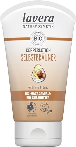 lavera Selbstbräunungslotion Körper - Selbstbräuner - natürliche Bräune - feuchtigkeitsspendend - vegan - Naturkosmetik - 125 ml