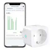 WLAN Smart Steckdose EIGHTREE, Smart Steckdose, Smart Home WiFi Steckdose, Alexa Zubehör, Stromverbrauch Messen, Zeitplan, Fernzugriff, Funktioniert mit Alexa, Google Home, SmartThings, 16A