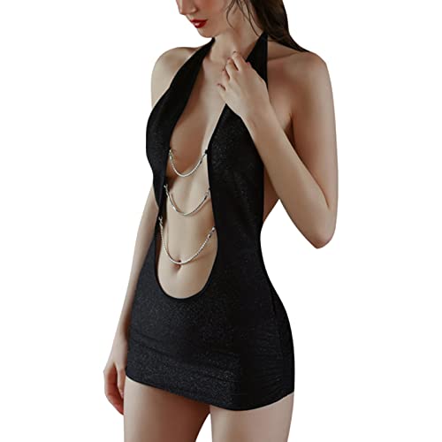 SKFLABOOF Erotische Dessous Set Reizwäsche Sexy Kleid Damen Erotiek Wäsche für Frauen Sex Kinky Outfit Woman Straps Leder Dessous