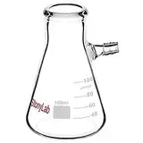 StonyLab 100ml Filterung Fläschchen, Borosilikatglas Glass Filtering Flask, Fläschchen mit Tubulation - 100ml