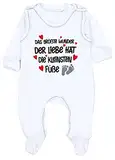 TupTam Unisex Baby Strampler Set Spruch Mamas & Papas Schatz, Farbe: Das größte Wunder der Liebe/Weiß, Größe: 50