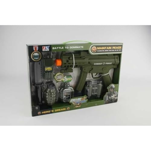 MILITAR C/METRALLETA 6 PZAS SET