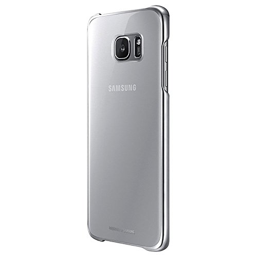 Samsung Clear Cover Hülle für Galaxy S7 edge, silber