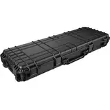 tectake® Gewehrkoffer für Langwaffen, Hardcase Koffer Box leer, Waffenkoffer wasserdicht, mit Würfelschaum, Transportkoffer für Ausrüstung, Airsoft, Pistole oder Luftgewehr 113,5 x 41 x 16 cm