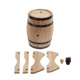 FonHNDG Milchtransportfass 1L 3L 5L Kiefer Weinfass Spezialspender Eimer Bierfässer mit Ständer for Grillladen Milcheimer Krug(5L)