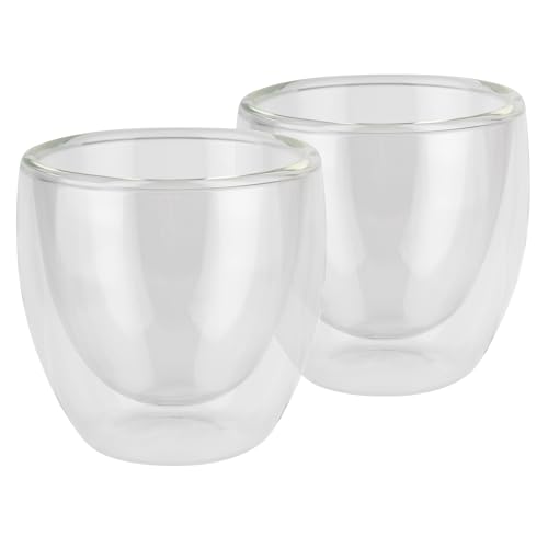 APS 10370 Gläser TWINZ, 2er Set, doppelwandig, ideal für Espresso, Ø 6 cm, Höhe 6,5 cm, 80 ml