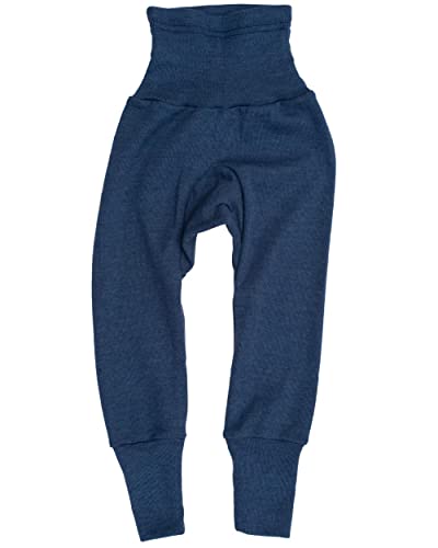 Cosilana, Baby Nabelbundhose/Hose, 70% Wolle, 30% Seide (Marine, 98-104)