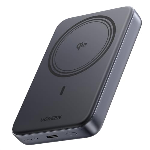 UGREEN Nexode Qi2 Wireless Powerbank 10000mAh kompatibel mit Magsafe 15W kabellose Power Bank & 20W USB-C-Schnellladefunktion externer Akku kompatibel mit iPhone 16 Pro Max/16/15-12