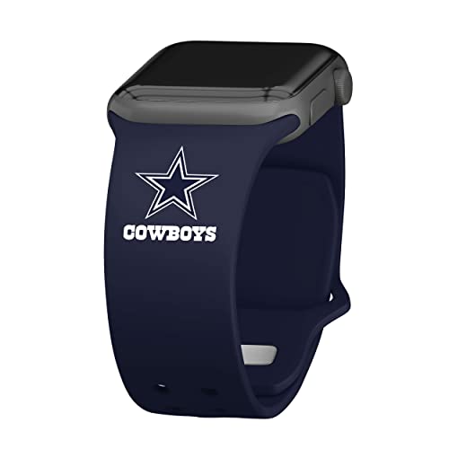 Game Time Dallas Cowboys Silikon-Sportuhr-Armband, kompatibel mit Apple Watch (42/44/45 mm, Marineblau)