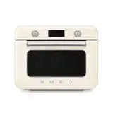 Smeg, COF01CREU, Dampf-Kombibackofen, 10 Kochfunktionen, 33 automatische Rezepte, abnehmbarer Tank, Dampfgaren, Entkalkungsfunktion, 1800 W Leistung, Rahm