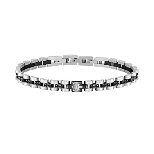 Maserati Maserati Jewels Herrenarmband, 22 cm, aus Edelstahl, Kristalle, PVD - JM420ATJ02