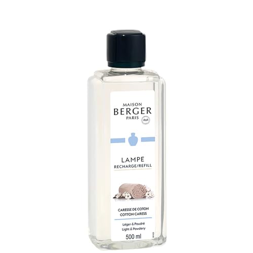 Maison Berger - Lampe Berger Refill Caresse de Coton - gebrauchsfertig - Parfümiert und reinigt - Feine, gleichmäßige und langanhaltende Wirkung - 500ml