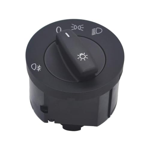 IUSOT Lichtschalter Scheinwerfer 1K0941431B Nebelscheinwerfer Schalter Hauptlichschalter Ersatz für VW Golf 5 6 Jetta 5 6 Tiguan Caddy Passat B6 CC Auto Lichtschalter Scheinwerferschalter