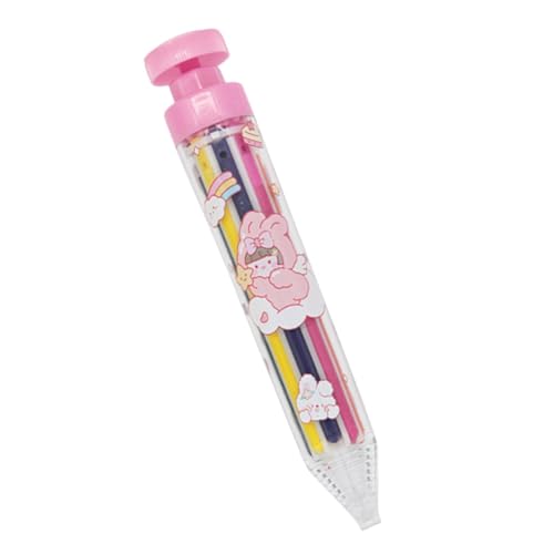 Pokronc Einziehbare Buntstifte Für Kinder, Tragbare Künstlerbedarfsartikel, Tragbare Malwerkzeuge, Bunte, Drehbare Buntstifte, 8-in-1-Mehrfarbige Buntstifte, 2,5 X 2,5 X 15 Cm, Für Und Mädchen