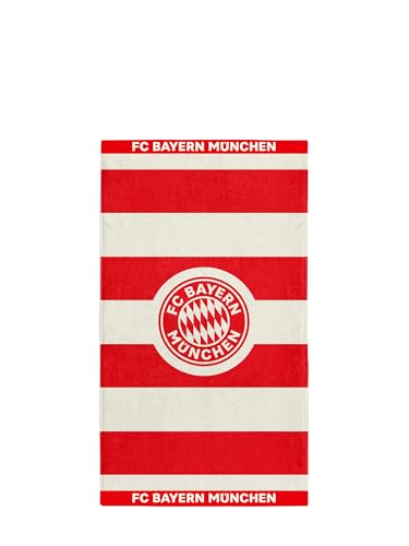 FC Bayern München | Handtuch| Duschtuch | Badetuch | Rot-Weiß | 100 x 50 cm