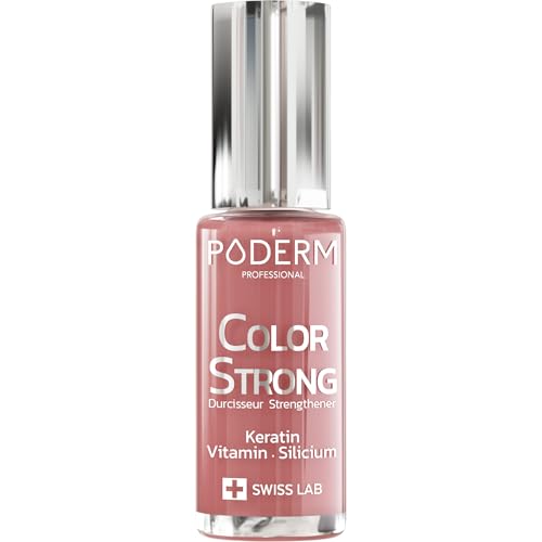 Nagelhärter Lack mit Biotin, Silizium und Keratin - Stärkt und repariert beschädigte, geschwächte, brüchige Nägel durch Gel-Nagellack, Alterung – Rosewood - Hände & Füße - Swiss Made