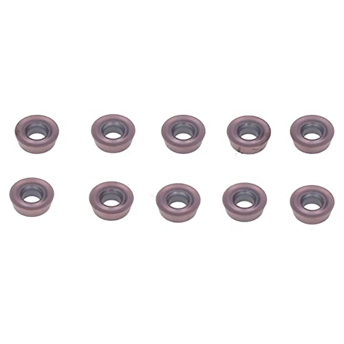 Hartmetall-Drehwerkzeuge, Metall-Drehwerkzeuge, 10 Stück, Hartmetall-Dreheinsätze, Indexierbar, Beschichtet für Holzfräsen, CNC-Drehwerkzeuge RDMT0802MOTN