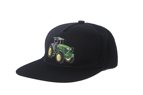 ASVP Shop Kinder Baseballkappe mit Traktor – Jungen Cap, Sportliche Basecap für Jungs (DE/NL/SE/PL, Alter, Einheitsgröße, 11 Jahre, Schwarz)