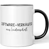 JUNIWORDS Tasse, Software-Verkäufer aus Leidenschaft, Schwarz (6660471)