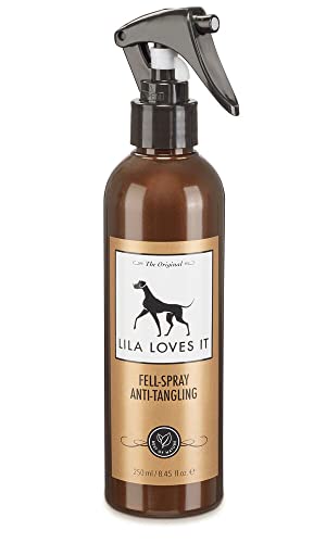 Fellpflege für Hunde – natürlicher Hunde Conditioner zum Sprühen mit Aloe Vera, verhindert Verfilzung & verleiht Glanz, FELL-SPRAY ANTI-TANGLING von LILA LOVES IT, 250 ml