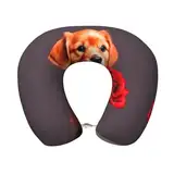 WZYCWB Freizeit und bequemes Reisekissen, Gentleman-ähnliches Hunde-Memory-Schaum, U-förmiges Nackenkissen, Camping, Zuhause, Büro, Fahren, Kopfstütze, Freizeit