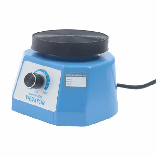 Loobiiny Dentalrüttler Variable Oszillator 100W Runder Gipsrüttler Rüttler 4'' Round Vibrator Zahntechnik Gipsrüttler Dental Lab Ausrüstung für Zahnärzte