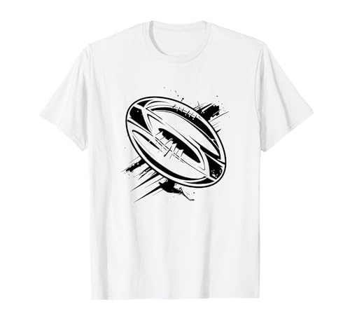 Rugbyball Zeichnung Rugbymannschaft T-Shirt