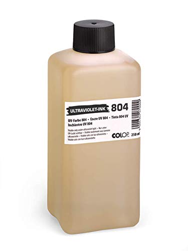 COLOP UV-Stempel-Farbe 804, unsichtbar, 250 ml, Abdruck nur sichtbar unter UV-Lampe