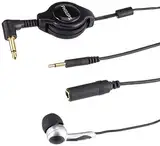 Philips LFH9162 Mikrofon zum Mitschneiden von Telefonaten, 3.5 mm, Kabellänge 1.1 m, Adpater 2.5 mm, auf 3.5 mm, schwarz