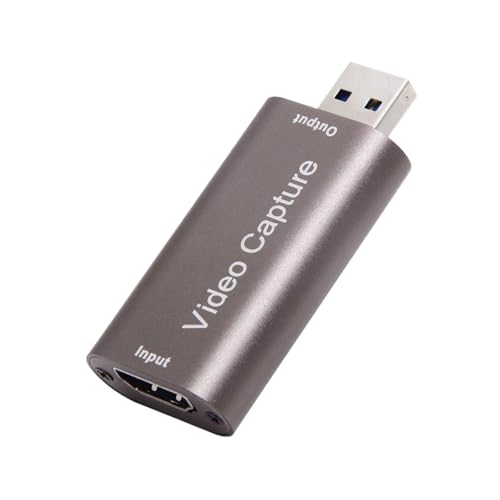 Husoiuy Spiel-Audio-Capture-Adapter, Video-Aufnahmekarte - 1080P 60Fps HD und Audioaufnahme - Capture- und Streaming-Karte, Nahtlose Aufzeichnung, müheloses Streaming