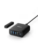 Anker USB-C Ladegerät, 6 Port Ladestation mit 112W Ausgang Leistung, Für iPhone 16/16 Plus/16 Pro/16 Pro Max/15/14/13/12 Series, MacBook Air, Pixel, Galaxy, iPad, und mehr (Ohne Ladekabel)