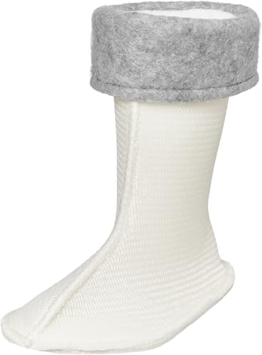 Playshoes Fleece-Stiefel-Socke Stiefelsocken, weiß, 31 EU