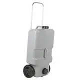 Abwasser Rolltank 25 Liter mit Rollen, ausziehbarer Griff, Grau, ideal für Wohnwagen