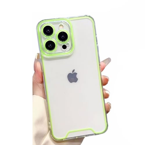 Rnrieyta Miagon Leuchtend Luminous Hülle für iPhone 14 Pro Max,Fluoreszierend Licht im Dunkeln Bunt Handytasche Durchsichtig Dünn Transparent Cover Slim Schutzhülle Backcover