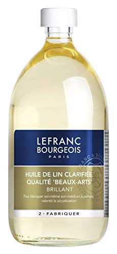 Lefranc & Bourgeois gereinigtes Leinöl für Ölfarben, schnelltrocknend - 1 Liter Flasche