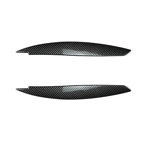 LUOWEINA Frontscheinwerfer-Augenbrauenaufkleber for BMW 1er-Serie E81 E82 E87 E88 2004 bis 2014, glänzend schwarze Augenlidabdeckung, ABS Augenlider von Autoscheinwerfern(Carbon Look)