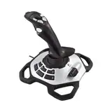 Logitech G Extreme 3D Pro Joystick, Drehknopf Rudersteuerung, 12 Programmierbare Tasten, 8-Wege Rundblickschalter, Stabiler Sockel, Schnellfeuerauslöser, USB-Anschluss, PC - Schwarz/Silber