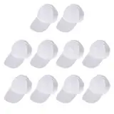 SHINEOFI 10 Stück Schlichte Leere Baseballkappen Weiße Bastel-Baseballkappen DIY-Kinder-Baseballkappen Hüte Malerei Polyester-Sonnenhüte Sportkappen Trucker-Hüte Sublimationshüte