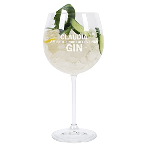 Herz & Heim® Gin & Tonic Glas mit Gravur des Namens - am Ende ergibt alles einen GIN