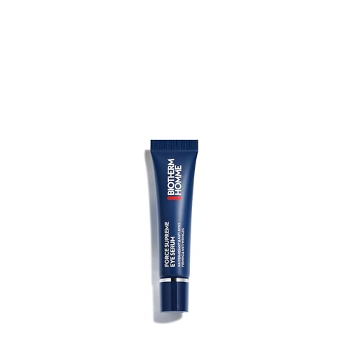 BIOTHERM Homme Force Supreme Eye Architect Serum, belebende Augencreme für Männer, mit blauem Algenextrakt, Pro-Xylane und Life Plankton, Anti Aging Augenpflege für eine straffere Augenpartie, 15 ml